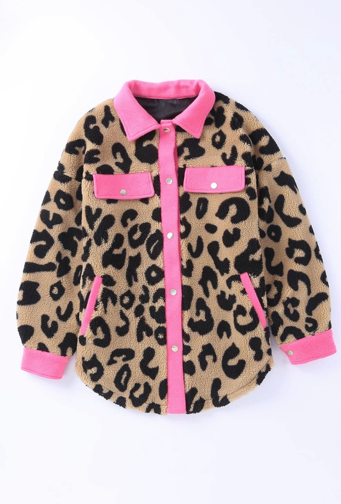 Fleece animal print jacket