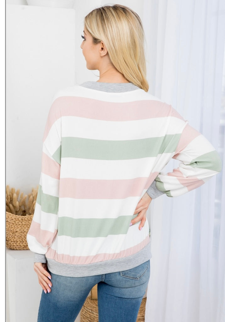 Blush Chevron sweater